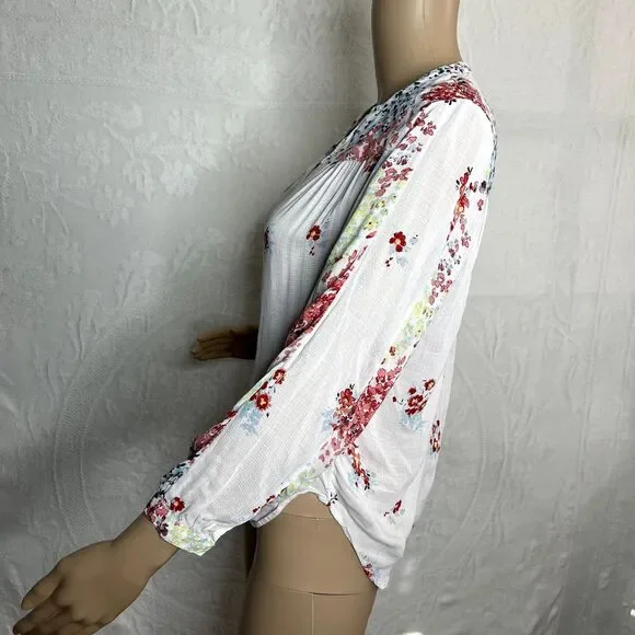 Lucky Brand Floral Peasant Blouse - Picture 2 of 11